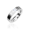 NEW- Steel Tension Set CZ Ring